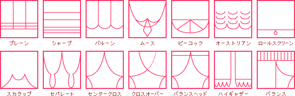 カーテンの種類